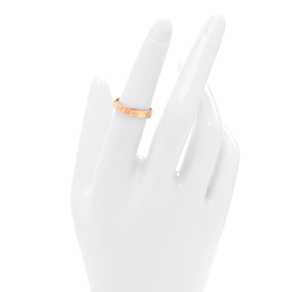 18K Pink Gold 3.5mm LOVE Wedding Band Ring 52 6
