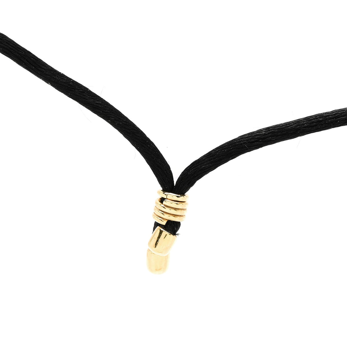 18K Yellow Gold Paloma Picasso Zellige Medallion Pendant Cord Necklace