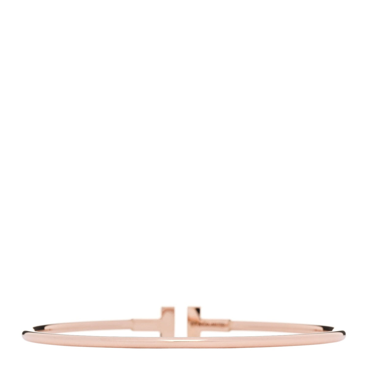 18K Rose Gold Narrow T Wire Bracelet