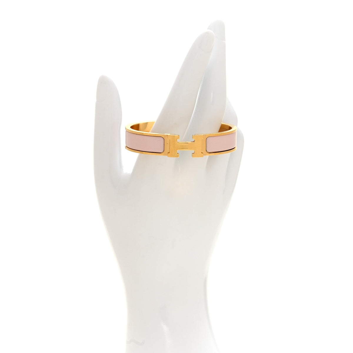 Enamel Narrow Clic Clac H Bracelet PM Rose Candeur