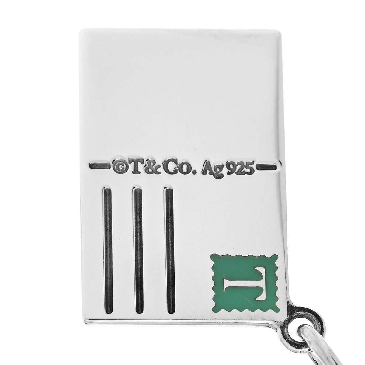 Sterling Silver Enamel New York Postcard Charm Blue