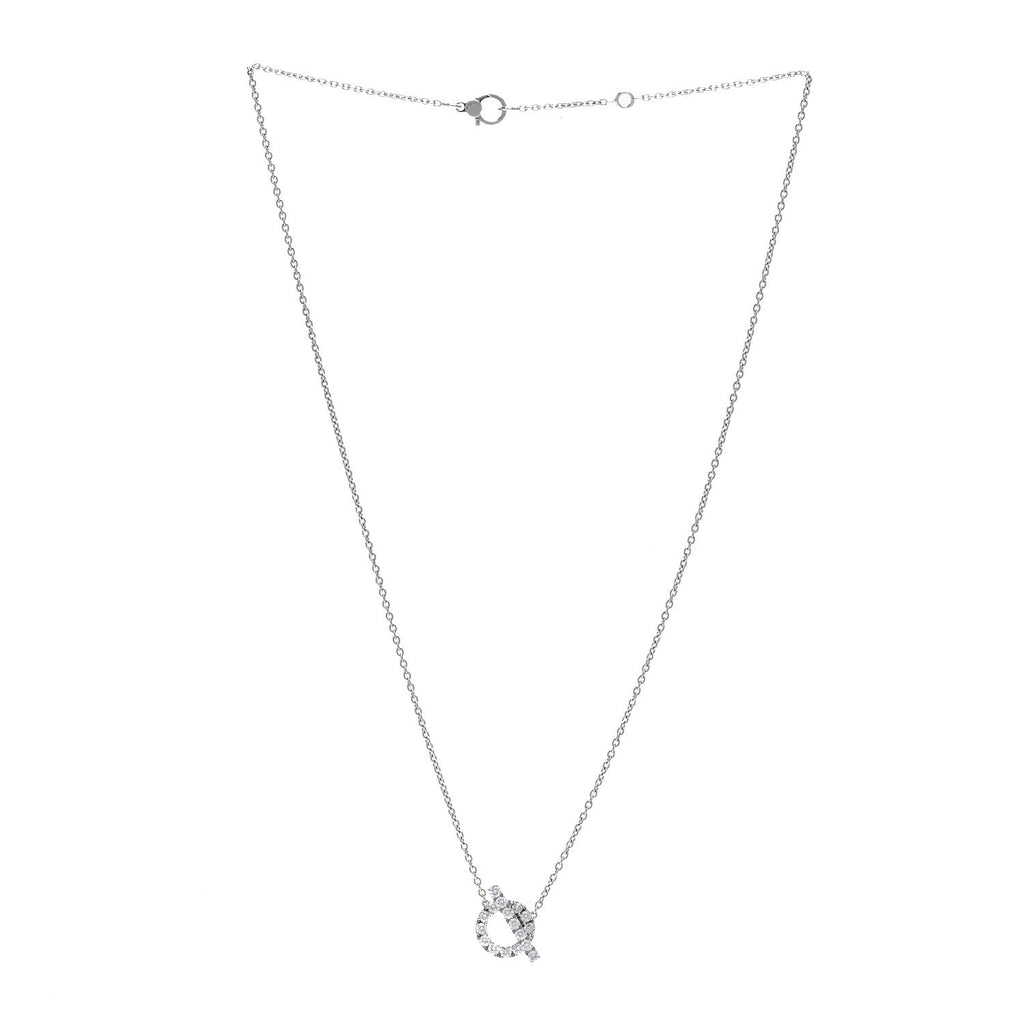 18K White Gold Diamond Finesse Pendant Necklace