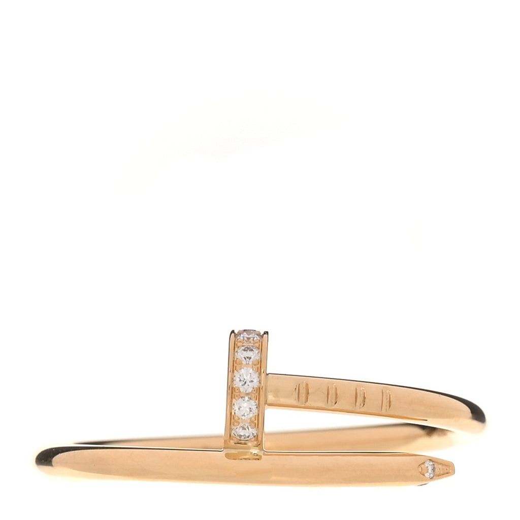 18K Yellow Gold Diamond Small Juste Un Clou Ring 59 8.75