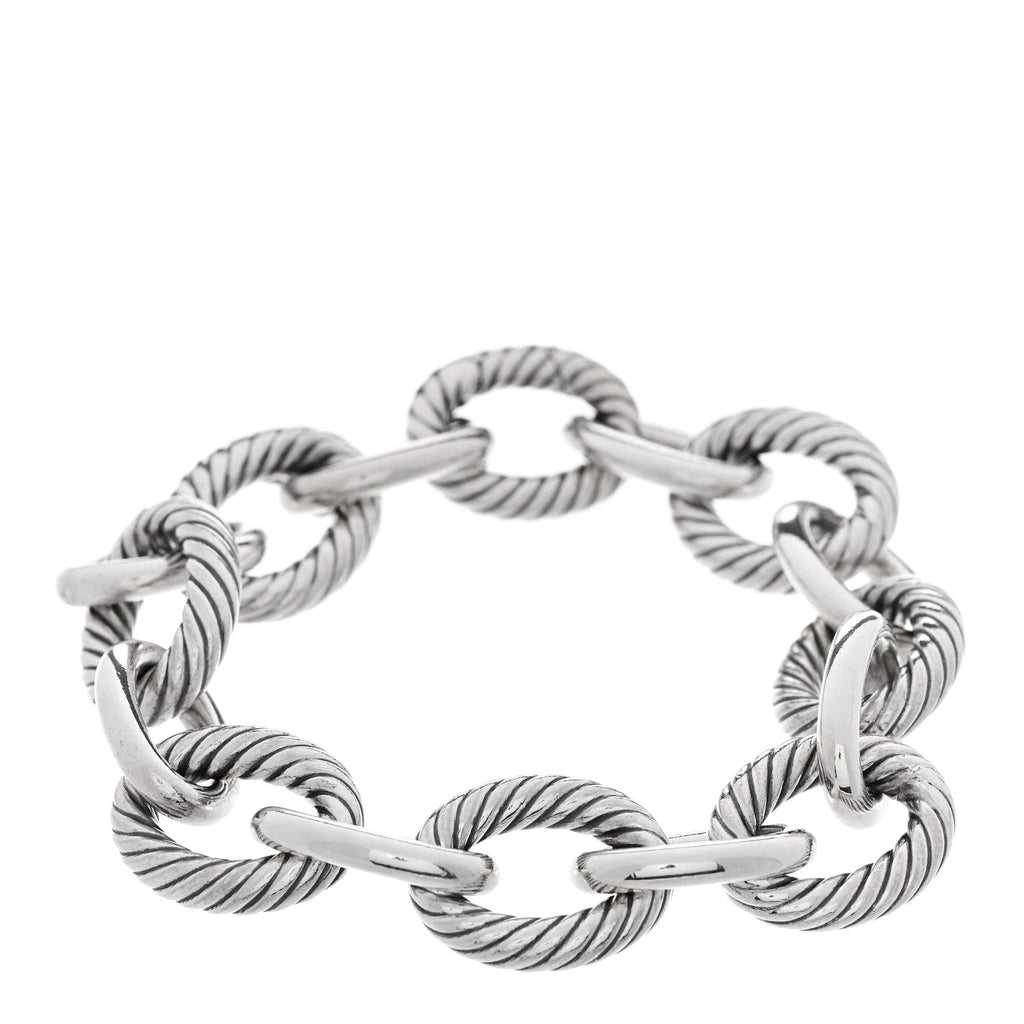 Sterling Silver 17mm Large Oval Link Bracelet