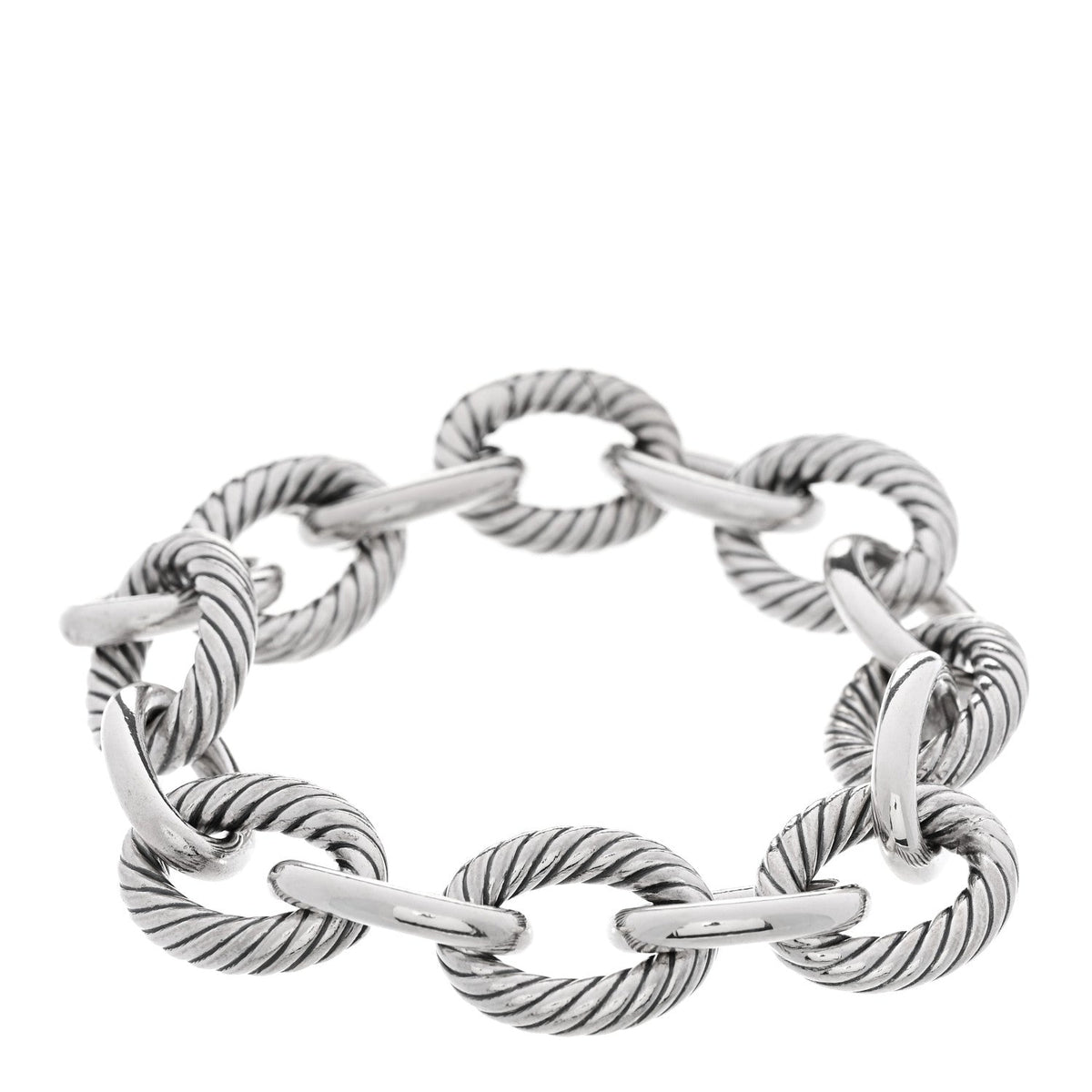 Sterling Silver 17mm Large Oval Link Bracelet