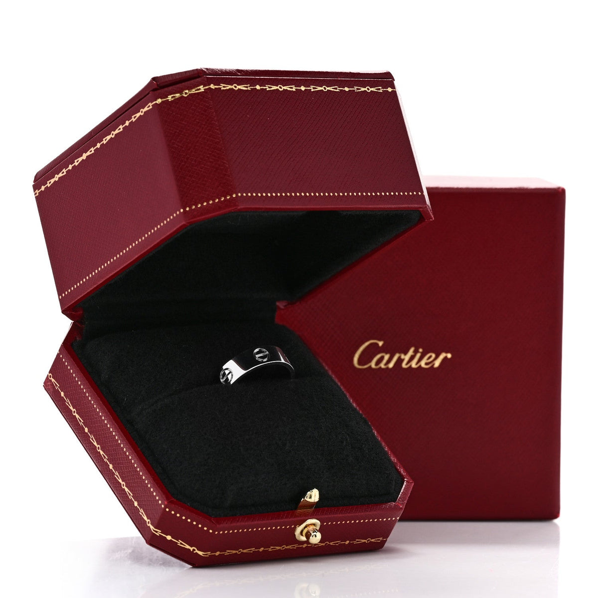 18K White Gold 5.5mm LOVE Ring 54 6.75