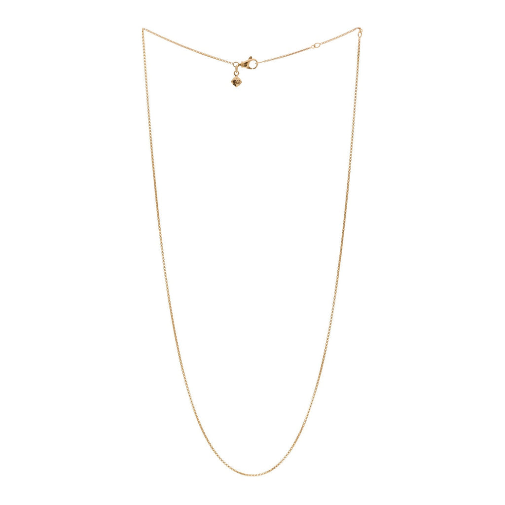 18K Yellow Gold 1mm Box Chain Necklace