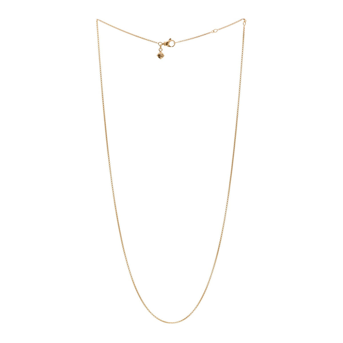 18K Yellow Gold 1mm Box Chain Necklace