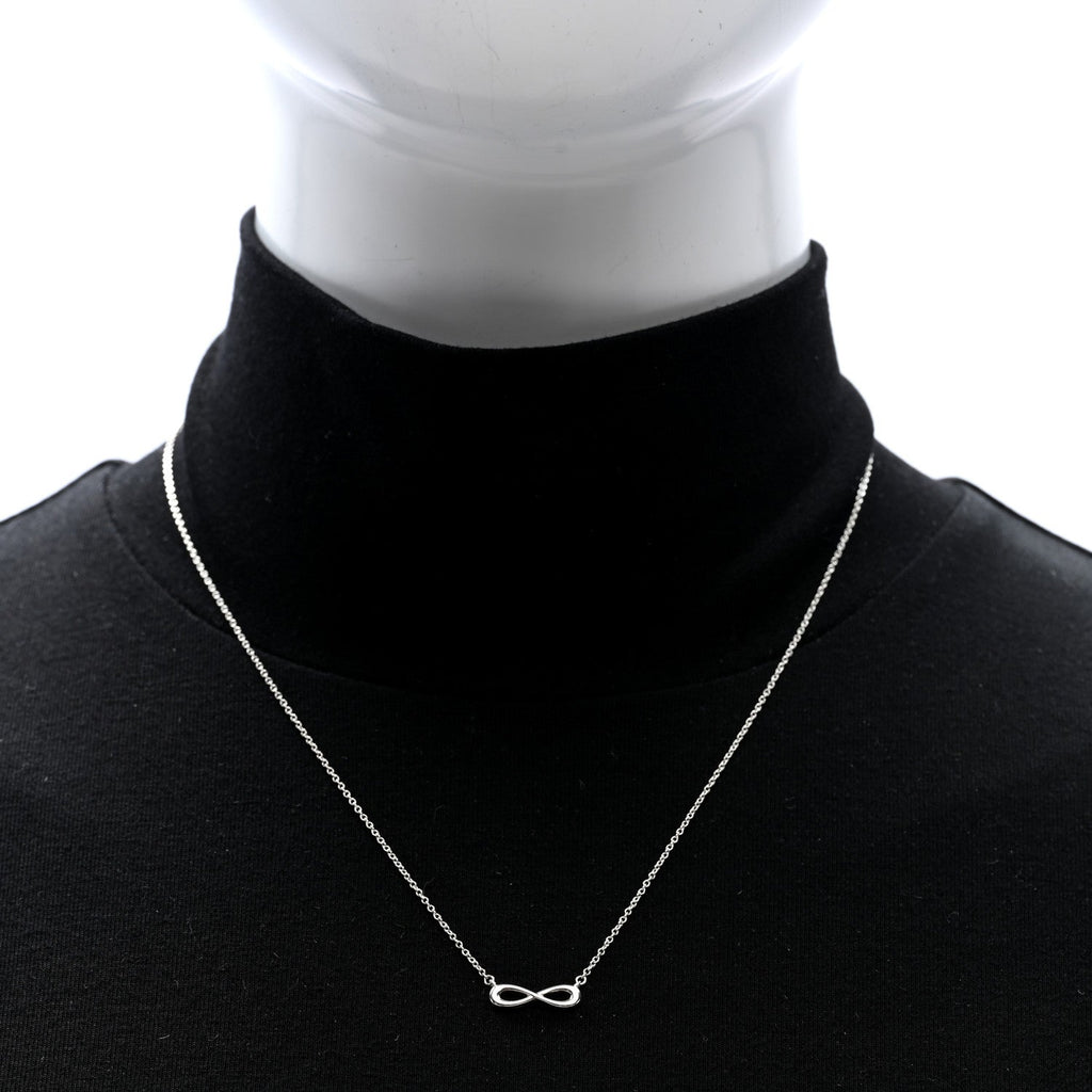 Sterling Silver Mini Infinity Pendant Necklace