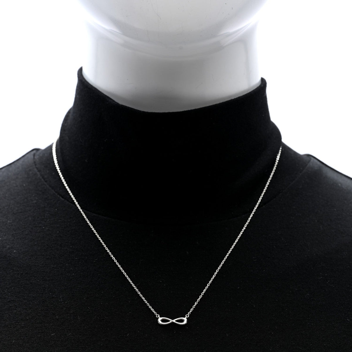 Sterling Silver Mini Infinity Pendant Necklace