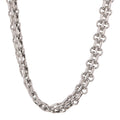 Metal Chain Link CC Choker Necklace Silver