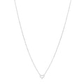 Platinum Diamond Extra Mini Heart Pendant Necklace