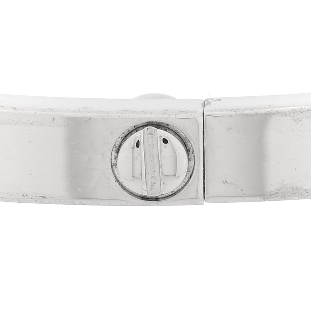 18K White Gold 10 Diamond Small LOVE Bracelet 17