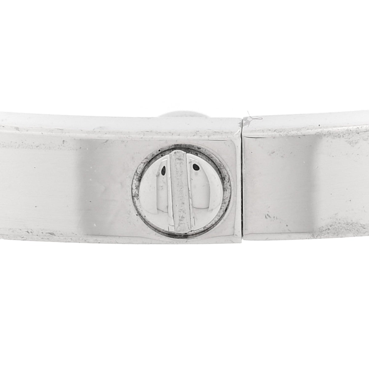 18K White Gold 10 Diamond Small LOVE Bracelet 17