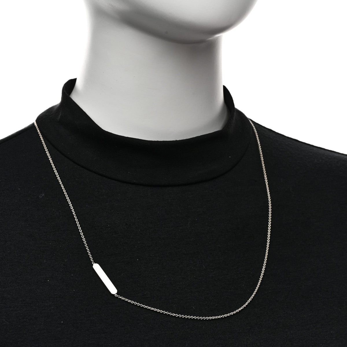 Sterling Silver Tag Chain Necklace