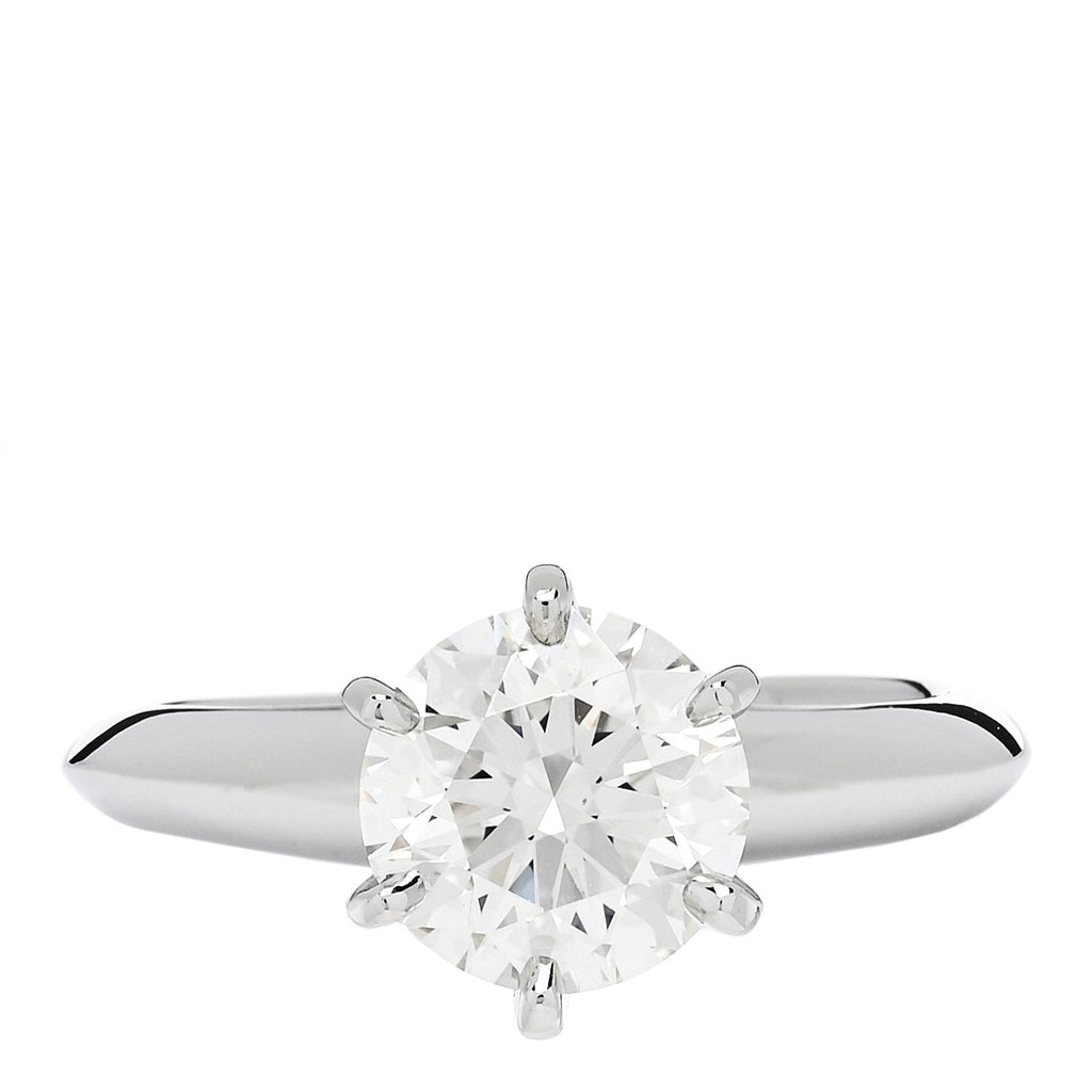 Platinum Diamond 1.32ct Solitaire Engagement Ring 47 4