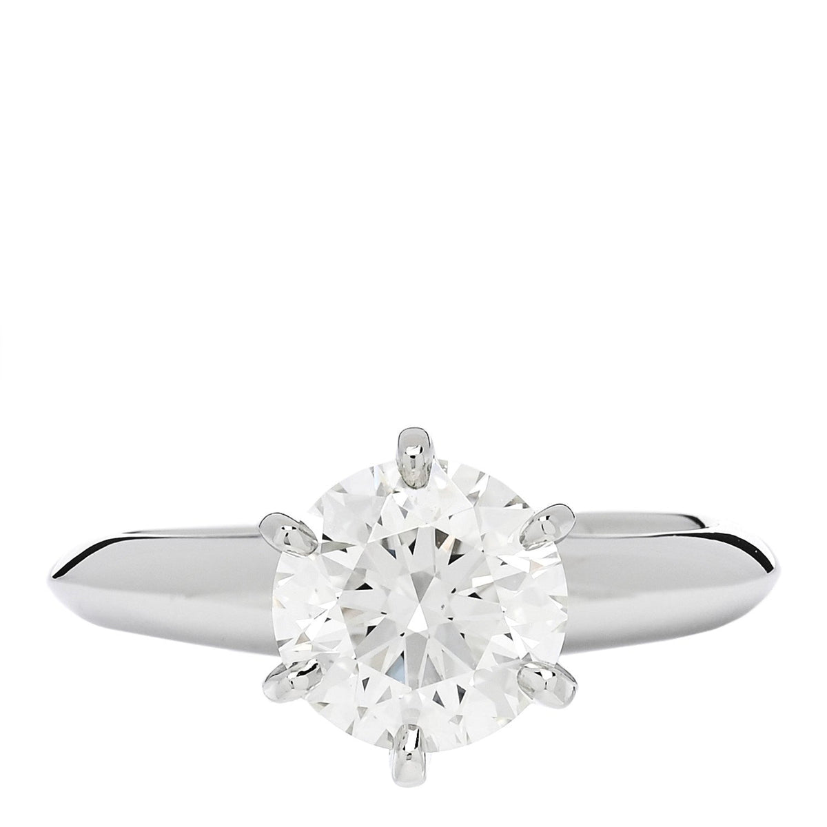 Platinum Diamond 1.32ct Solitaire Engagement Ring 47 4