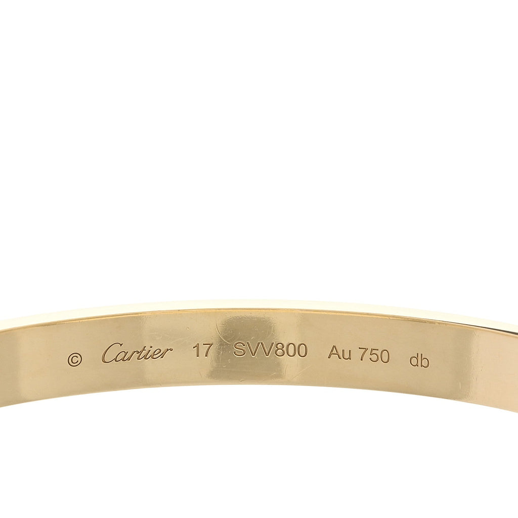 18K Yellow Gold LOVE Bracelet 17