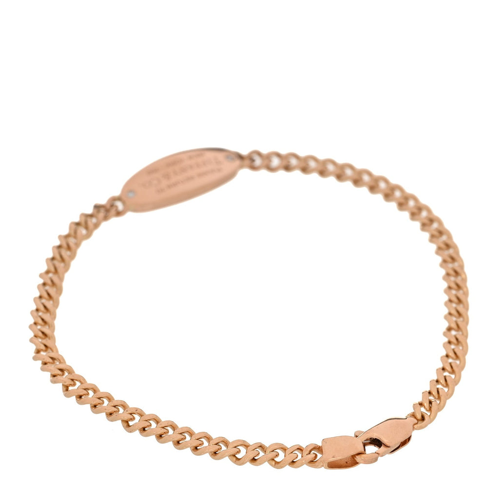 18K Rose Gold Diamond Return To Tiffany Oval ID Bracelet