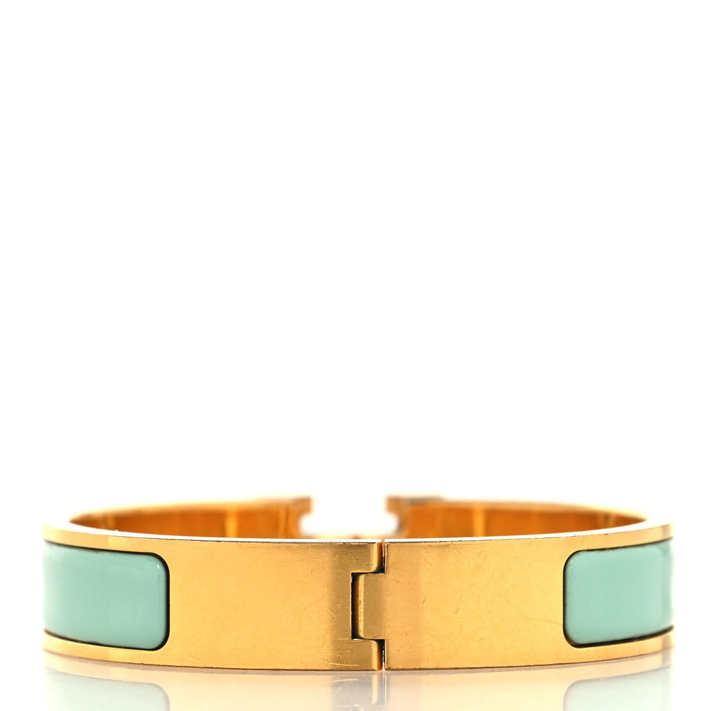 Enamel Narrow Clic Clac H Bracelet PM Aqua