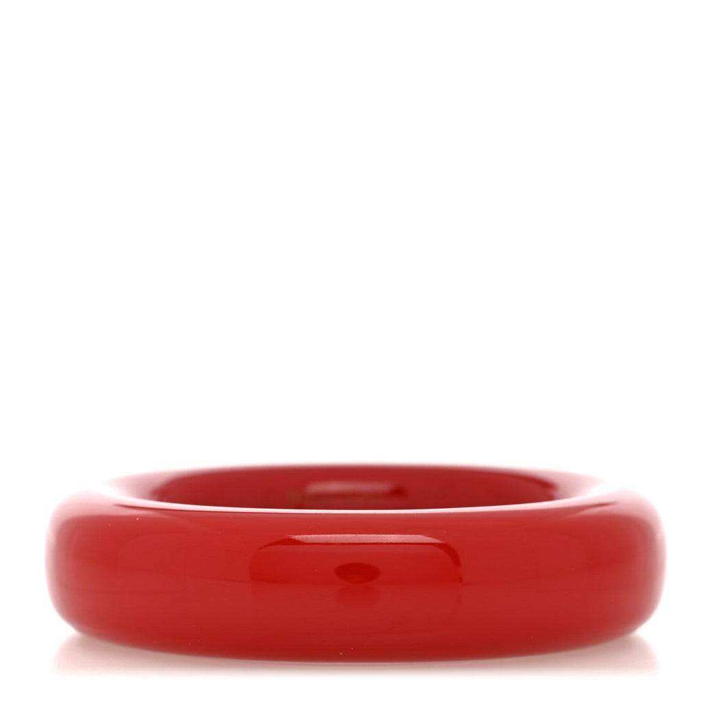 Lacquer Hardwood Elsa Peretti Doughnut Bangle Bracelet Red