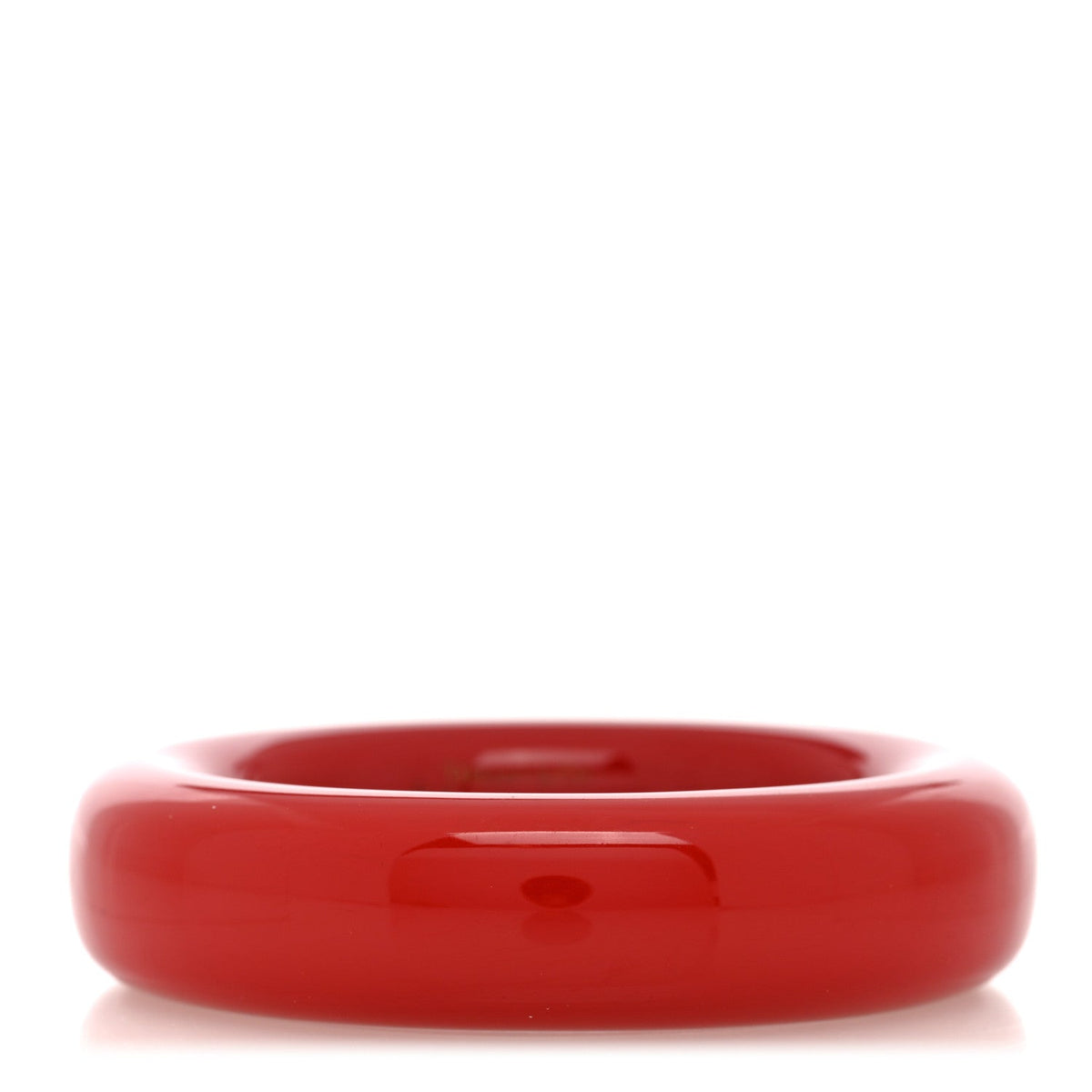 Lacquer Hardwood Elsa Peretti Doughnut Bangle Bracelet Red