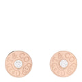 18K Rose Gold Diamond 1837 Circle Earrings