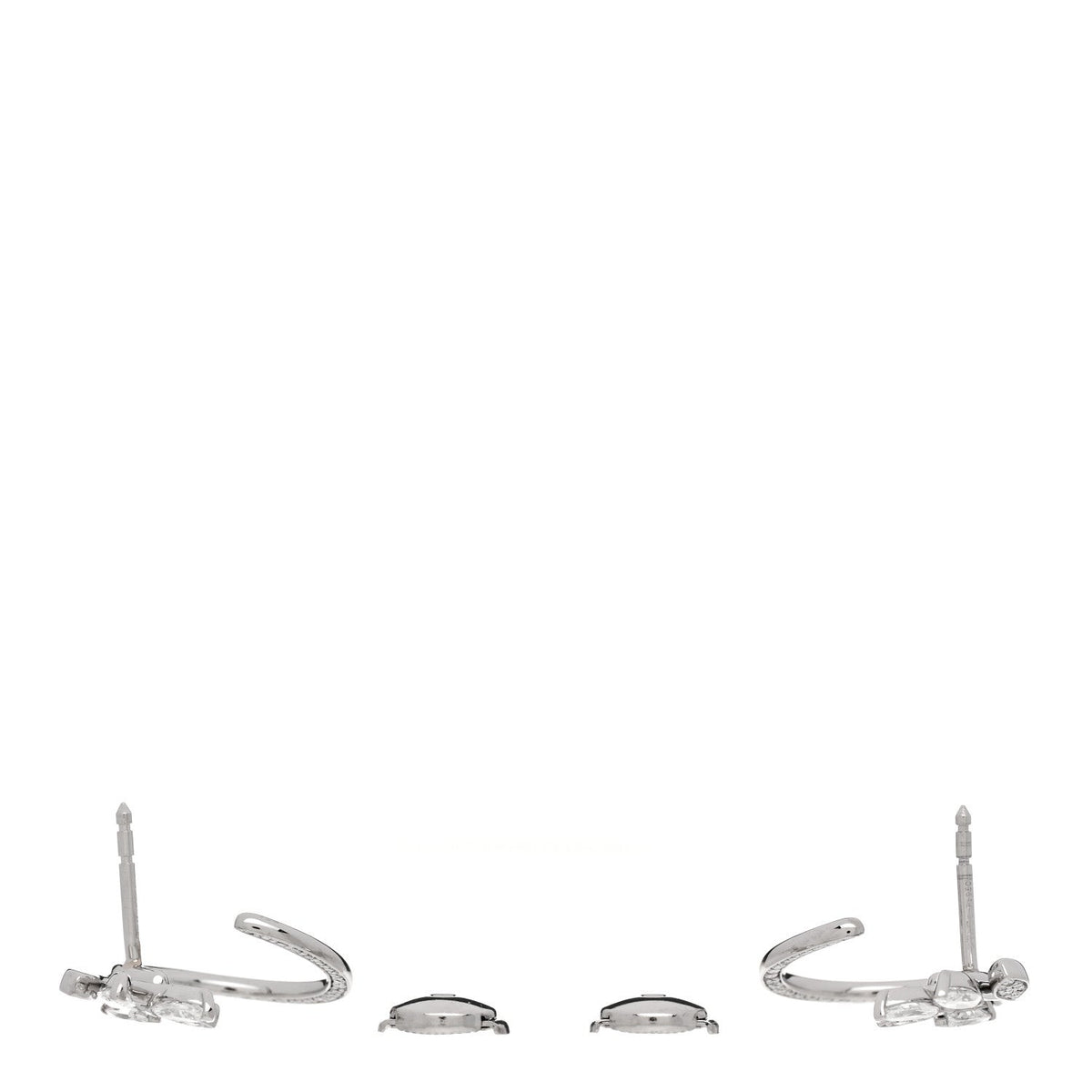 Platinum Diamond Victoria Vine Circle Earrings