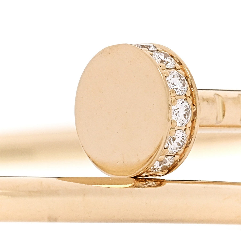 18K Yellow Gold Diamond Small Juste Un Clou Bracelet 17