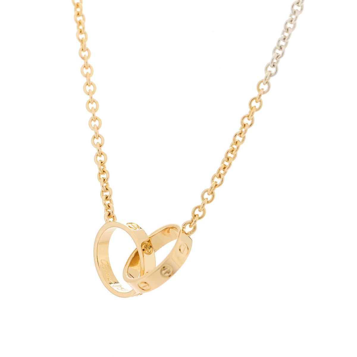 18K Yellow Gold Interlocking LOVE Necklace