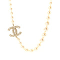 Pearl CC 100th Anniversary Necklace Light Gold