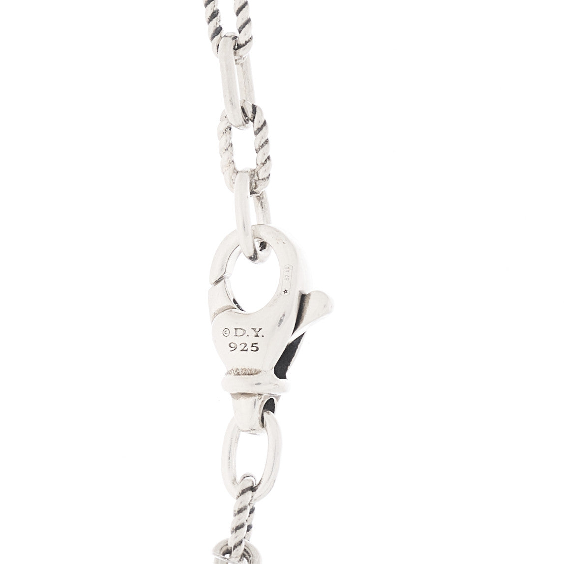 Sterling Silver Black Onyx Cross Pendant DY Madison Chain Necklace
