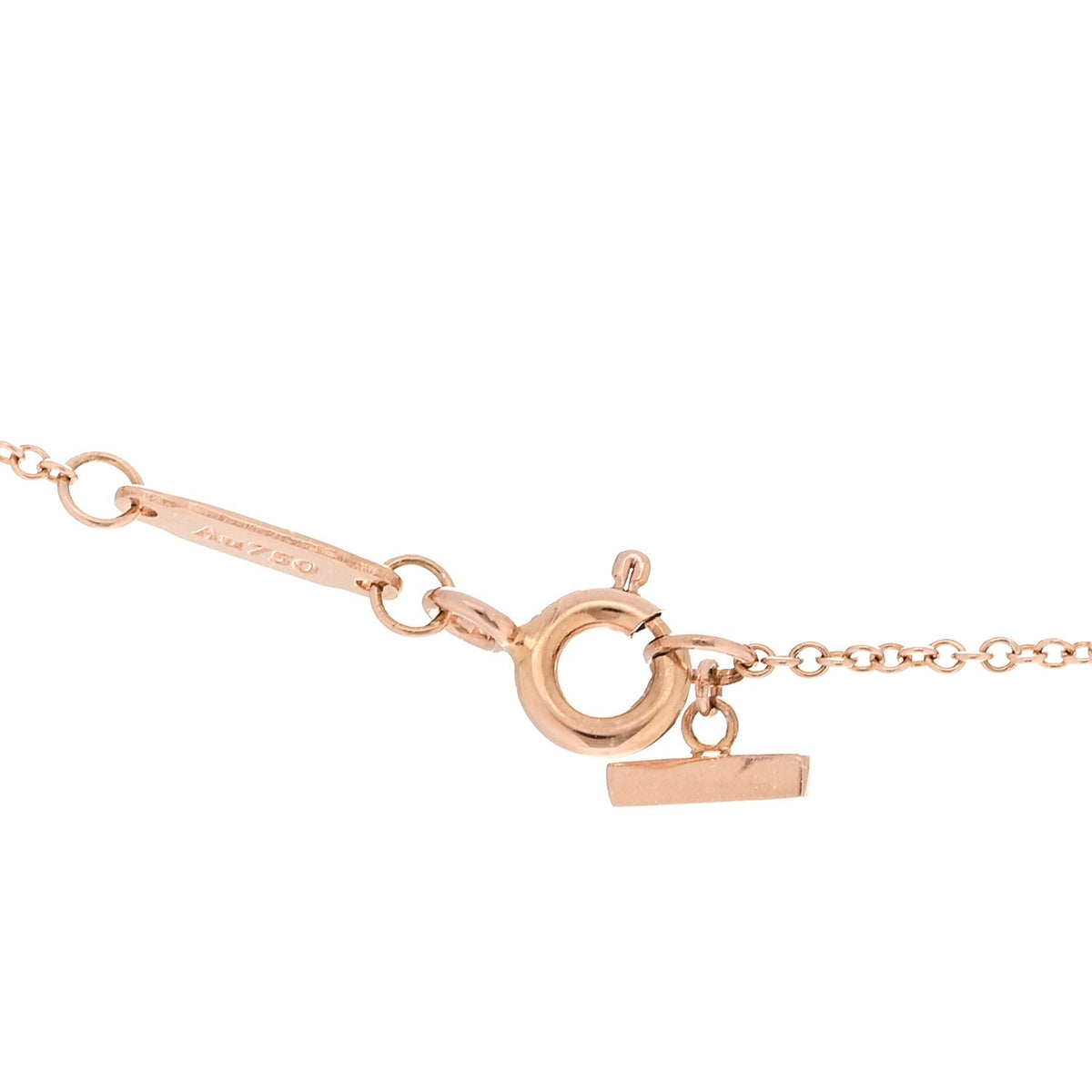18K Rose Gold Small T Smile Pendant Necklace