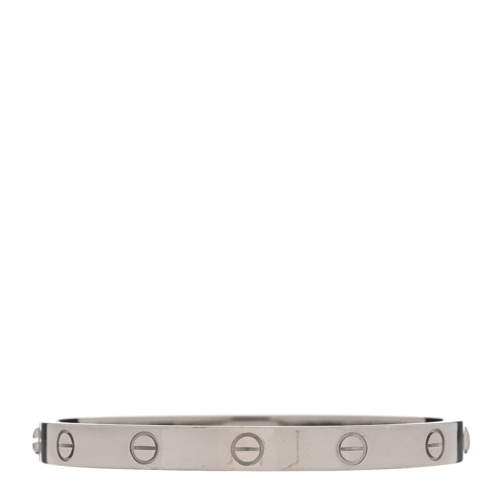18K White Gold LOVE Bracelet 17