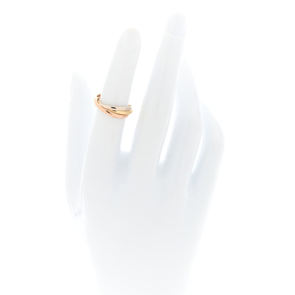 18K Pink Yellow White Gold Small Trinity Ring 49 5