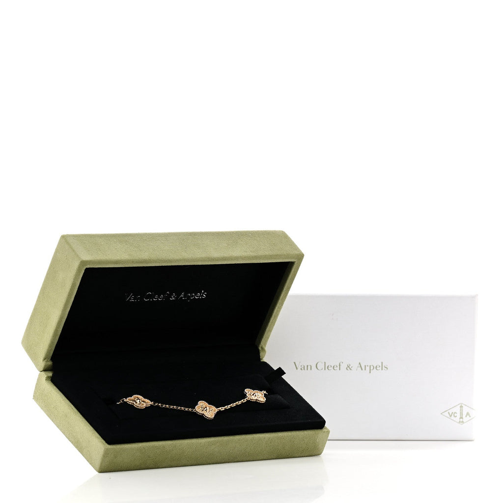 18K Yellow Gold 5 Motifs Vintage Alhambra Bracelet