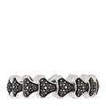Sterling Silver Black Diamond Armory Band Ring 58 8.5