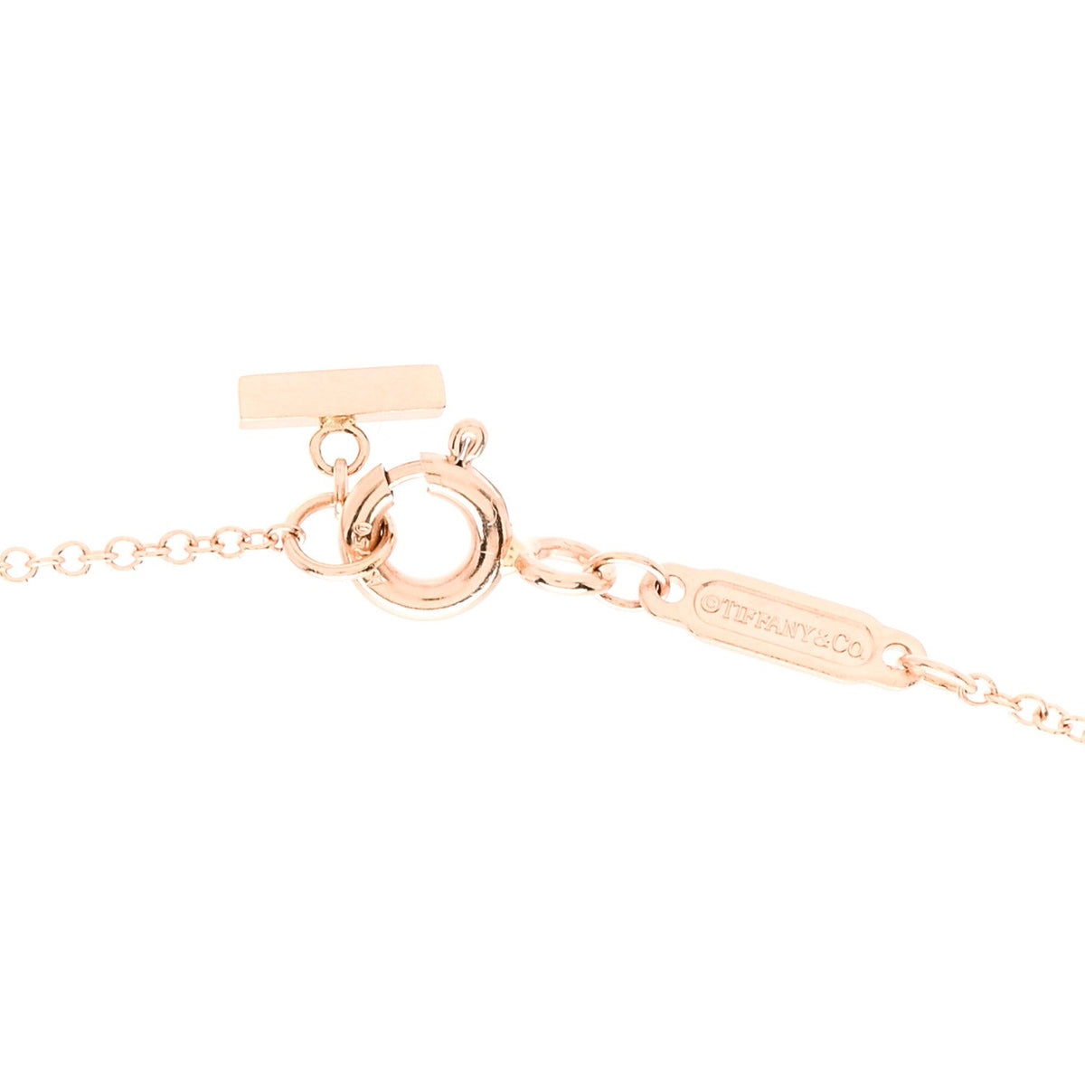 18K Rose Gold Small T Smile Pendant Necklace