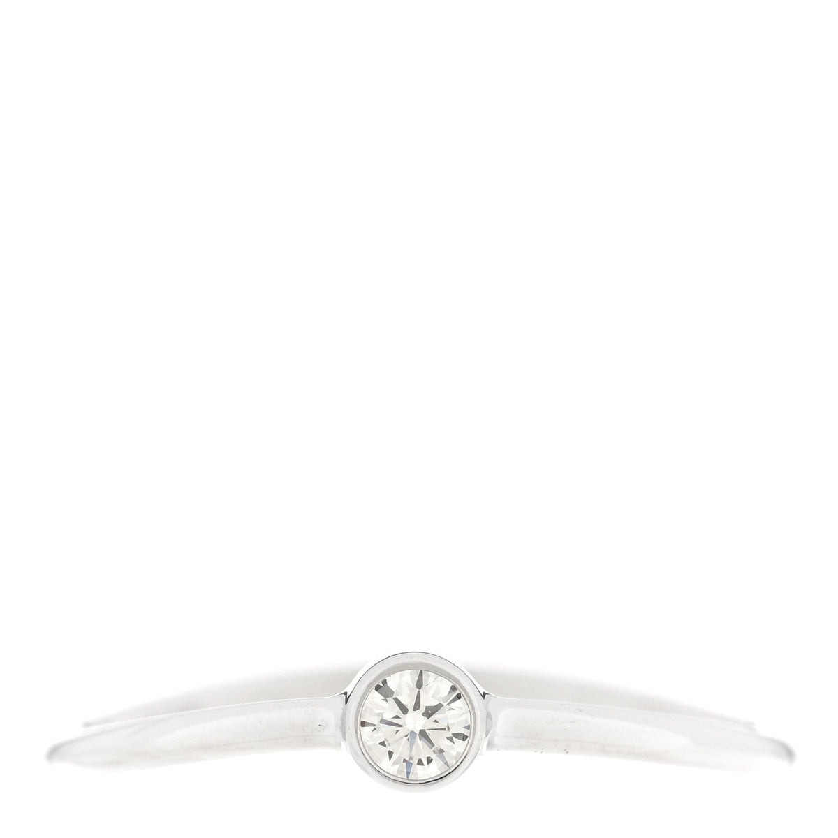 Platinum Diamond Elsa Peretti Single-Row Wave Ring 49 4.75