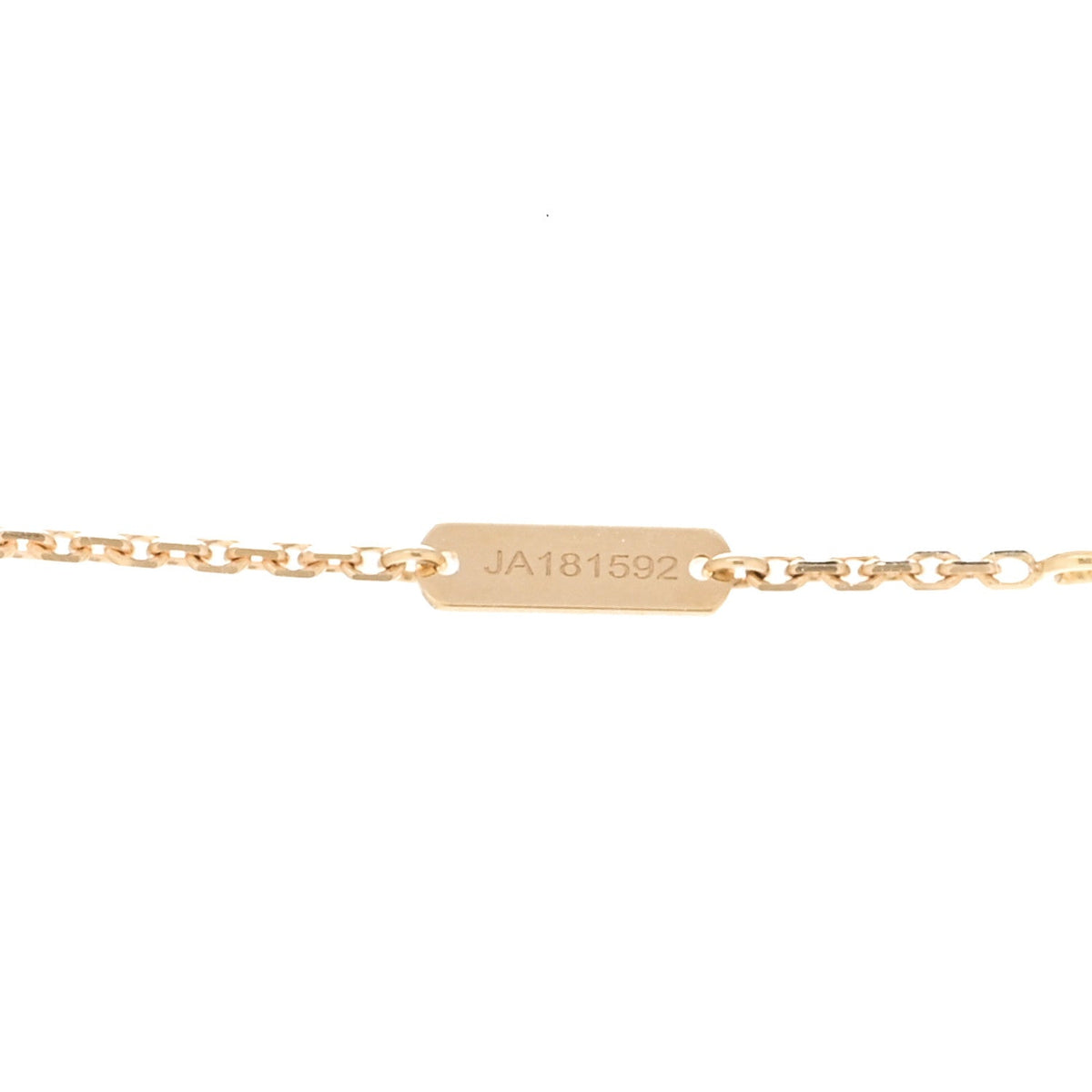 18K Yellow Gold Diamond Yellow Mother of Pearl Vintage Alhambra Pendant Necklace