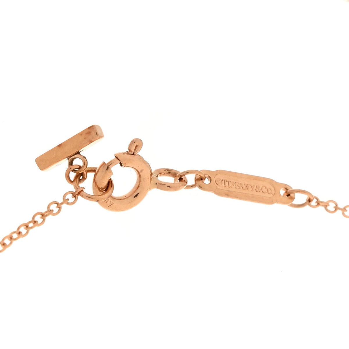 18K Rose Gold Small T Smile Pendant Necklace