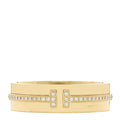 18K Yellow Gold Diamond Wide T Two Ring 54 7