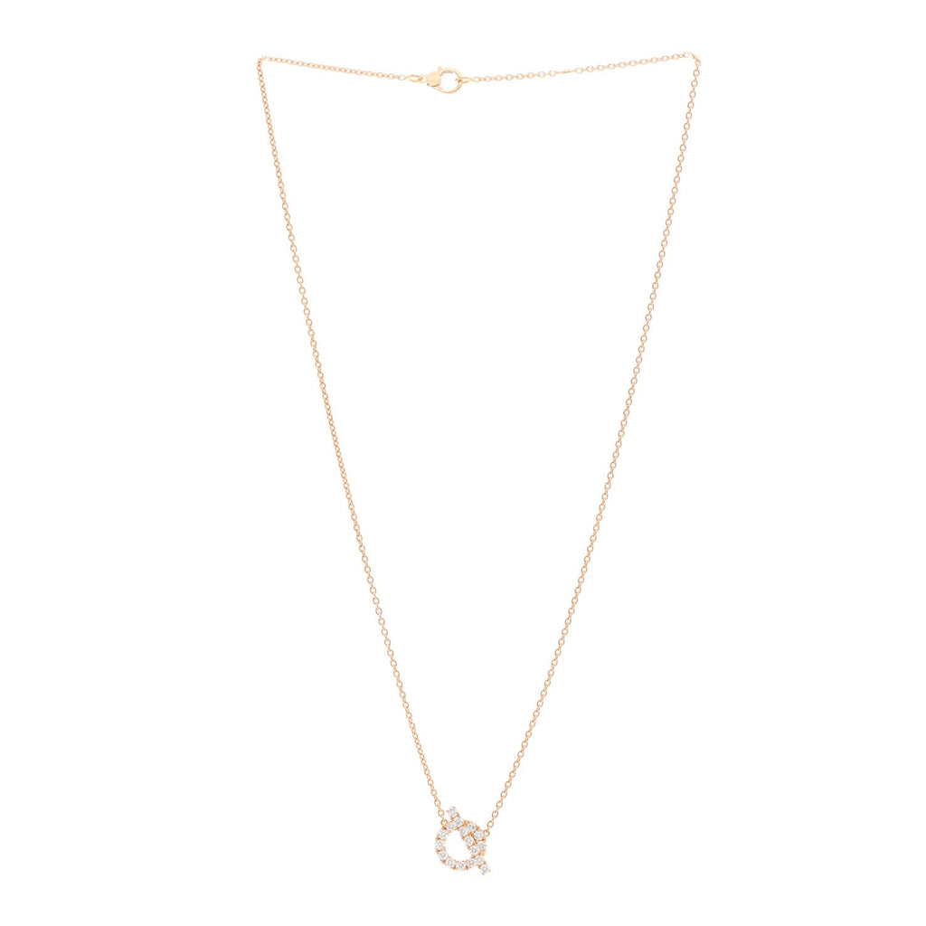 18K Rose Gold Diamond Finesse Pendant Necklace