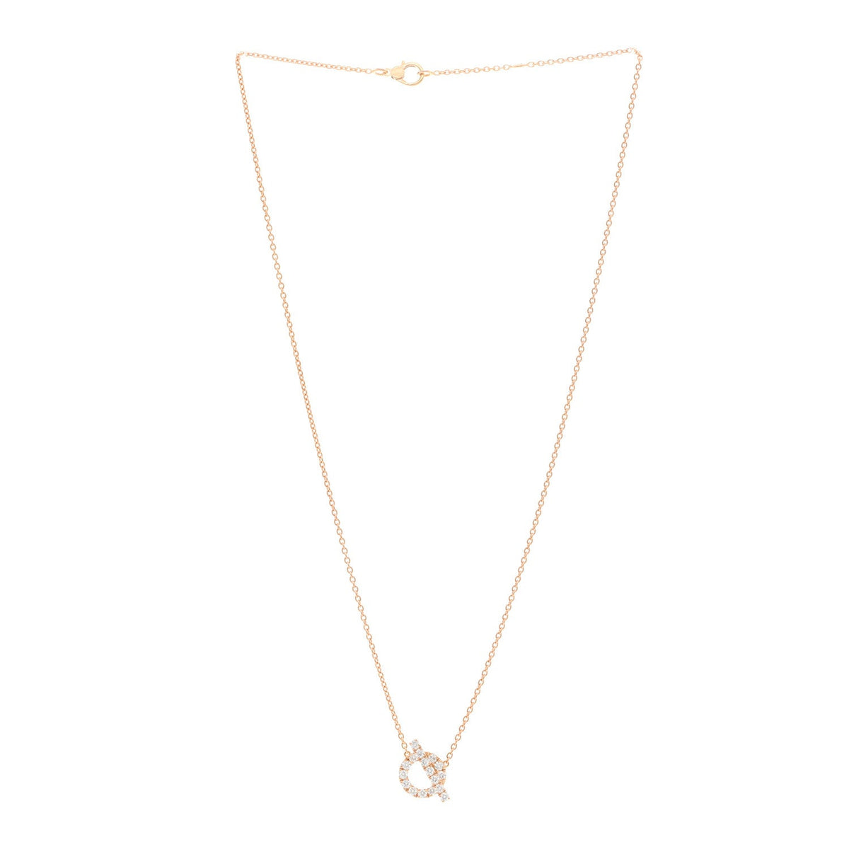 18K Rose Gold Diamond Finesse Pendant Necklace