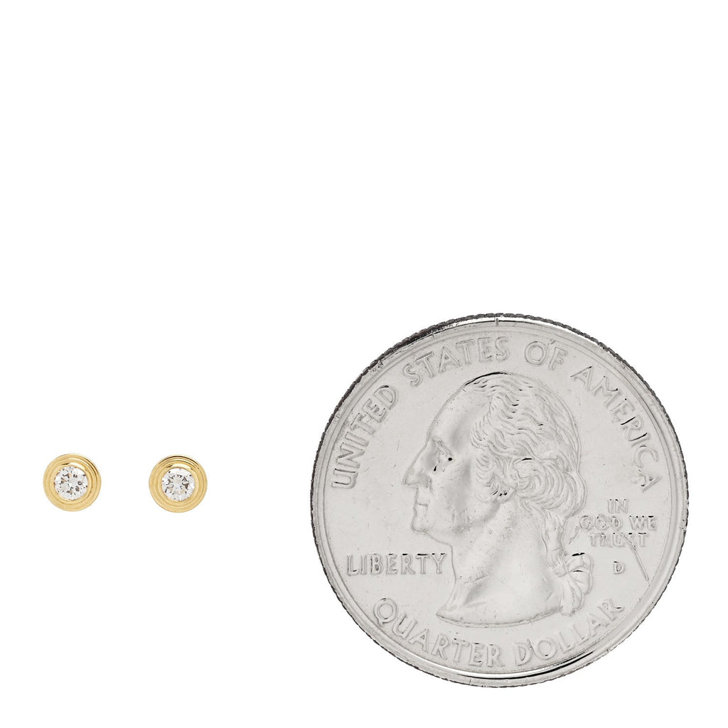 18K Yellow Gold Diamond XS D'Amour Earrings