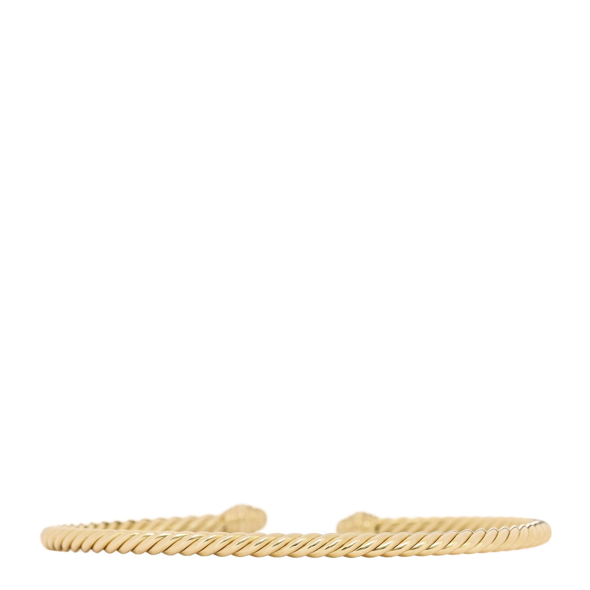 18K Yellow Gold Diamond 3mm Cablespira Bracelet