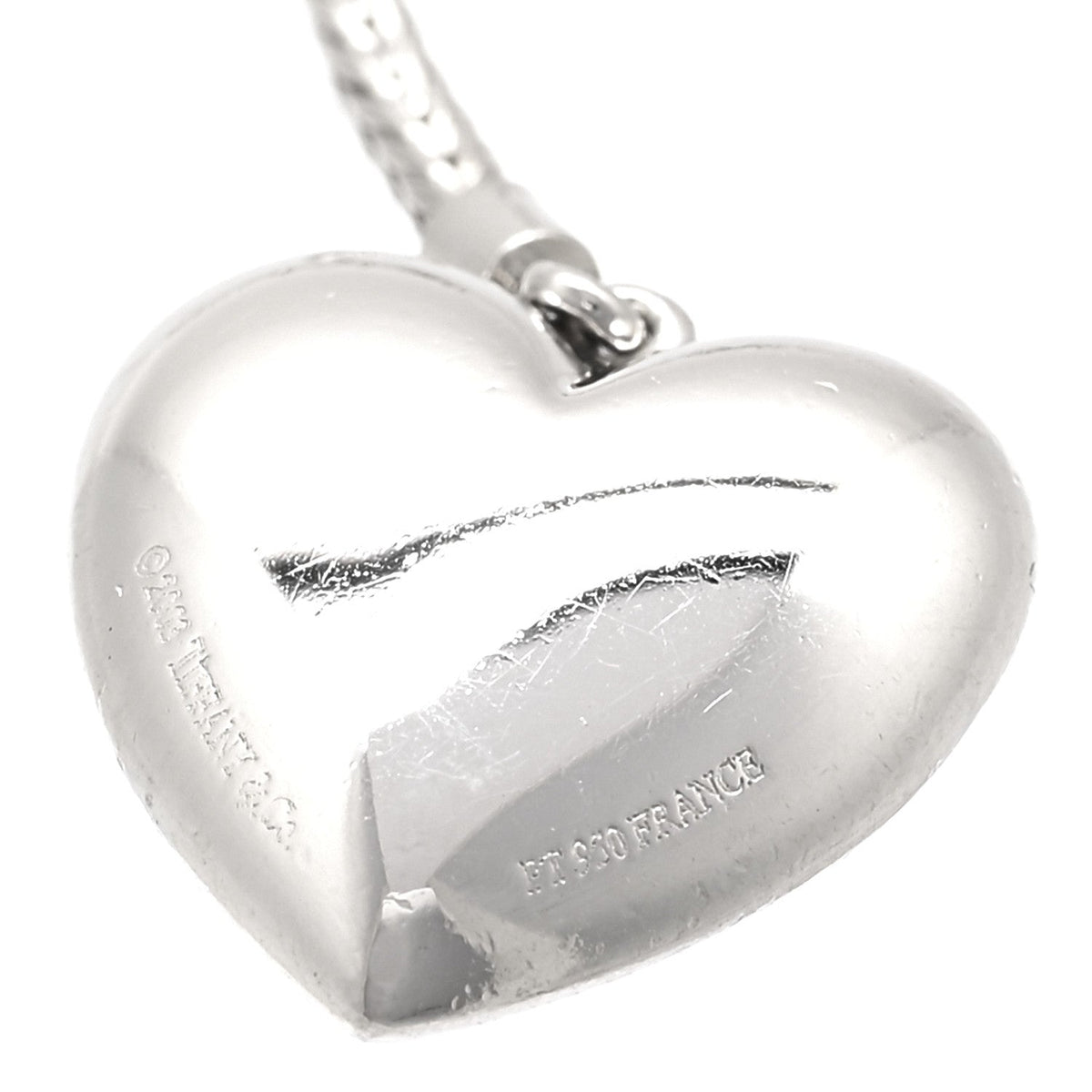 Platinum Diamond Heart Lariat Necklace