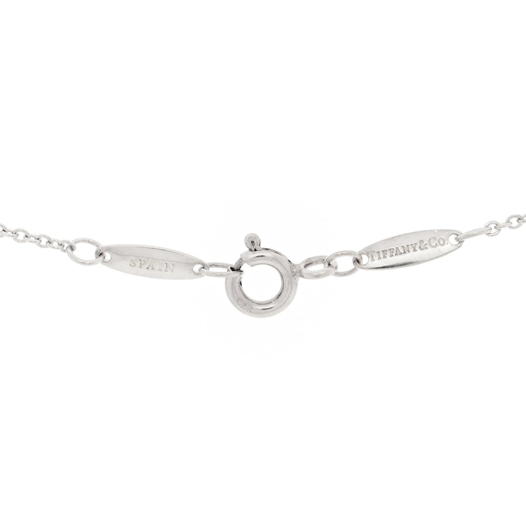Sterling Silver Diamond .10ct Elsa Peretti Diamonds by the Yard Pendant Necklace