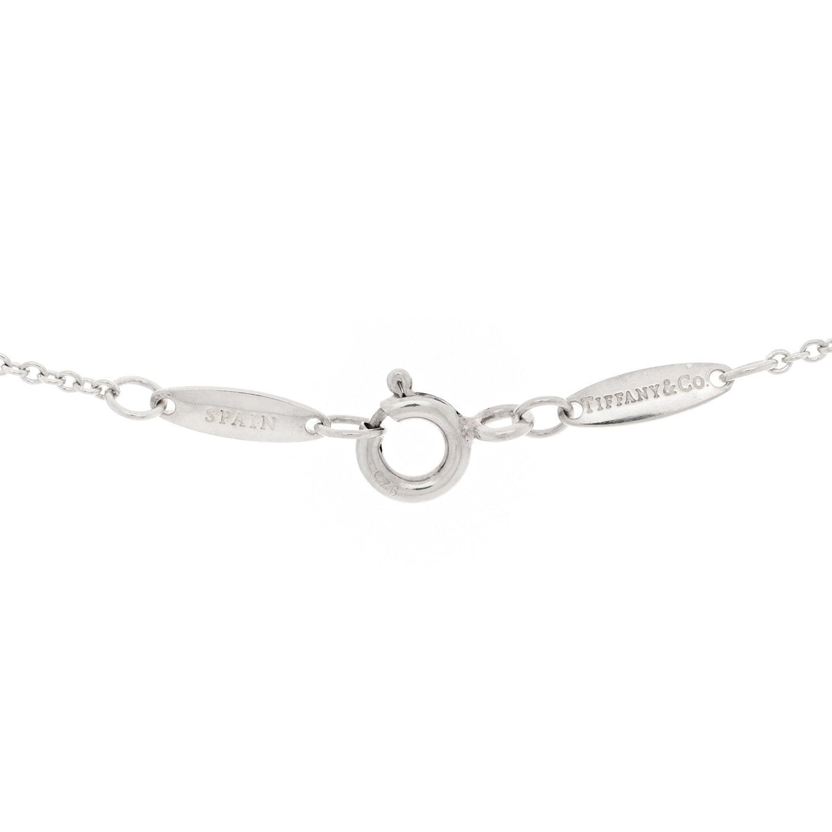 Sterling Silver Diamond .10ct Elsa Peretti Diamonds by the Yard Pendant Necklace