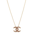 Resin Along The Nile CC Pendant Necklace Gold Purple